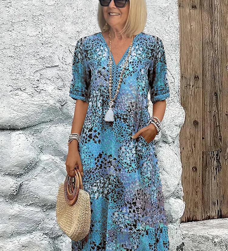 Lia - Damen Midi Kleid