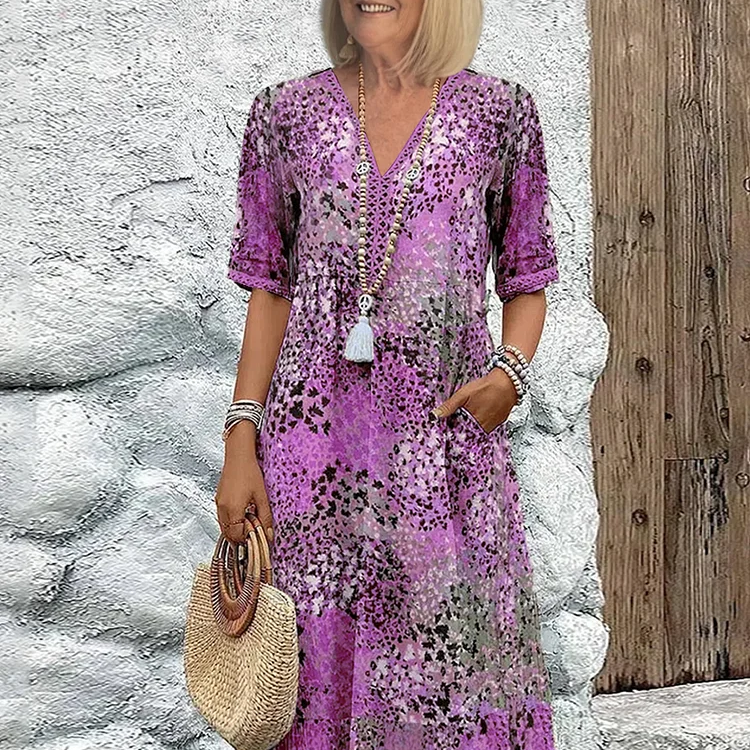 Lia - Damen Midi Kleid