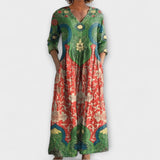 Celestine - Maxikleid mit Vintage-Blumenmuster