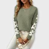 Silke - Weicher Strickpullover mit floralem Muster