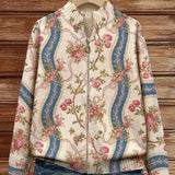Eulalia - Cardigan mit Kletterrosen auf Satinband