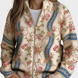 Eulalia - Cardigan mit Kletterrosen auf Satinband