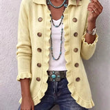 Lillian | Elegante Rüschenjacke in Pastellgelb