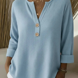 Henley-Top mit Knopfleiste