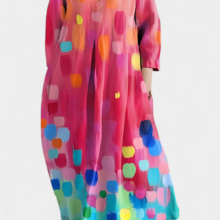 Ana - Fliessendes Kleid mit Muster