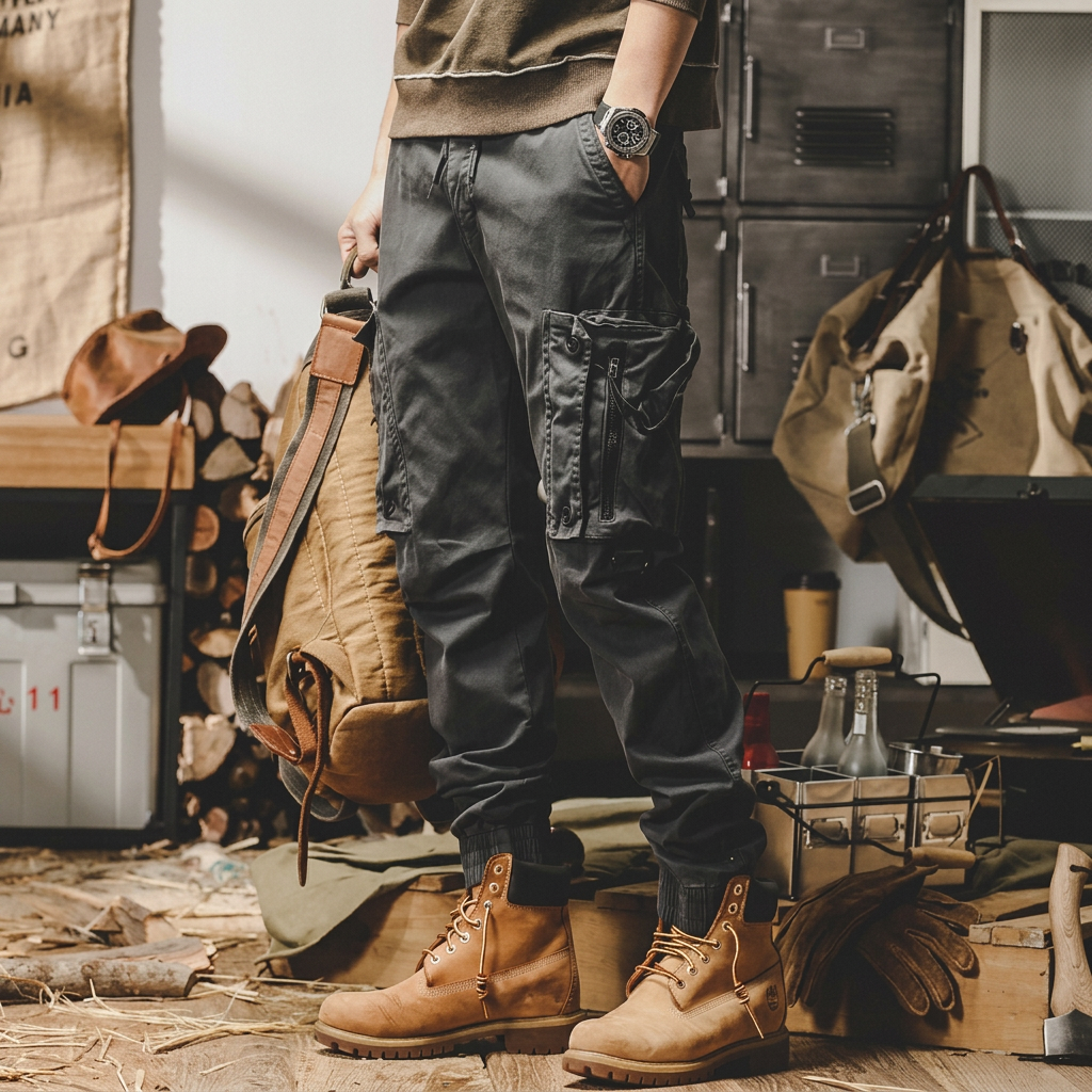Funktionale Herrenarbeitshose im Outdoor-Stil