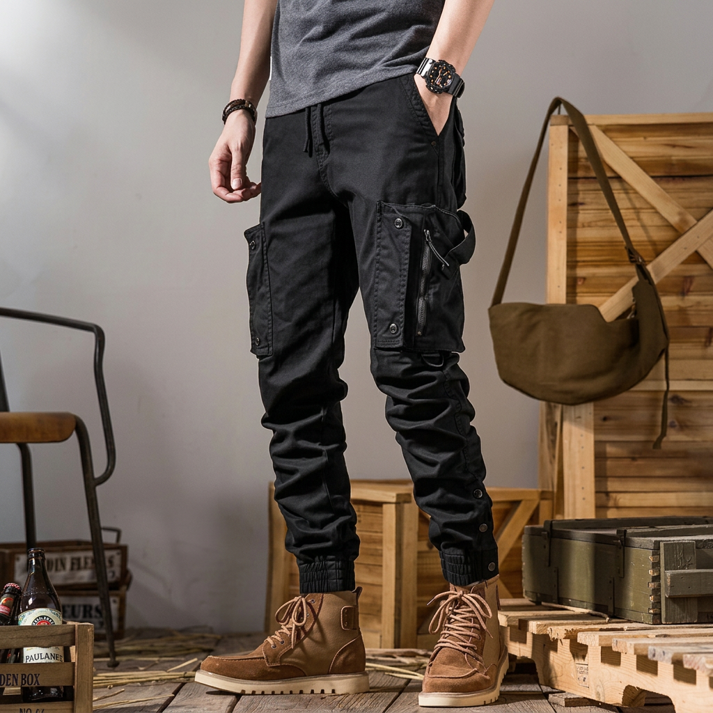 Funktionale Herrenarbeitshose im Outdoor-Stil