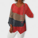 Vreni | Fliessende Tunika mit Colorblock-Muster