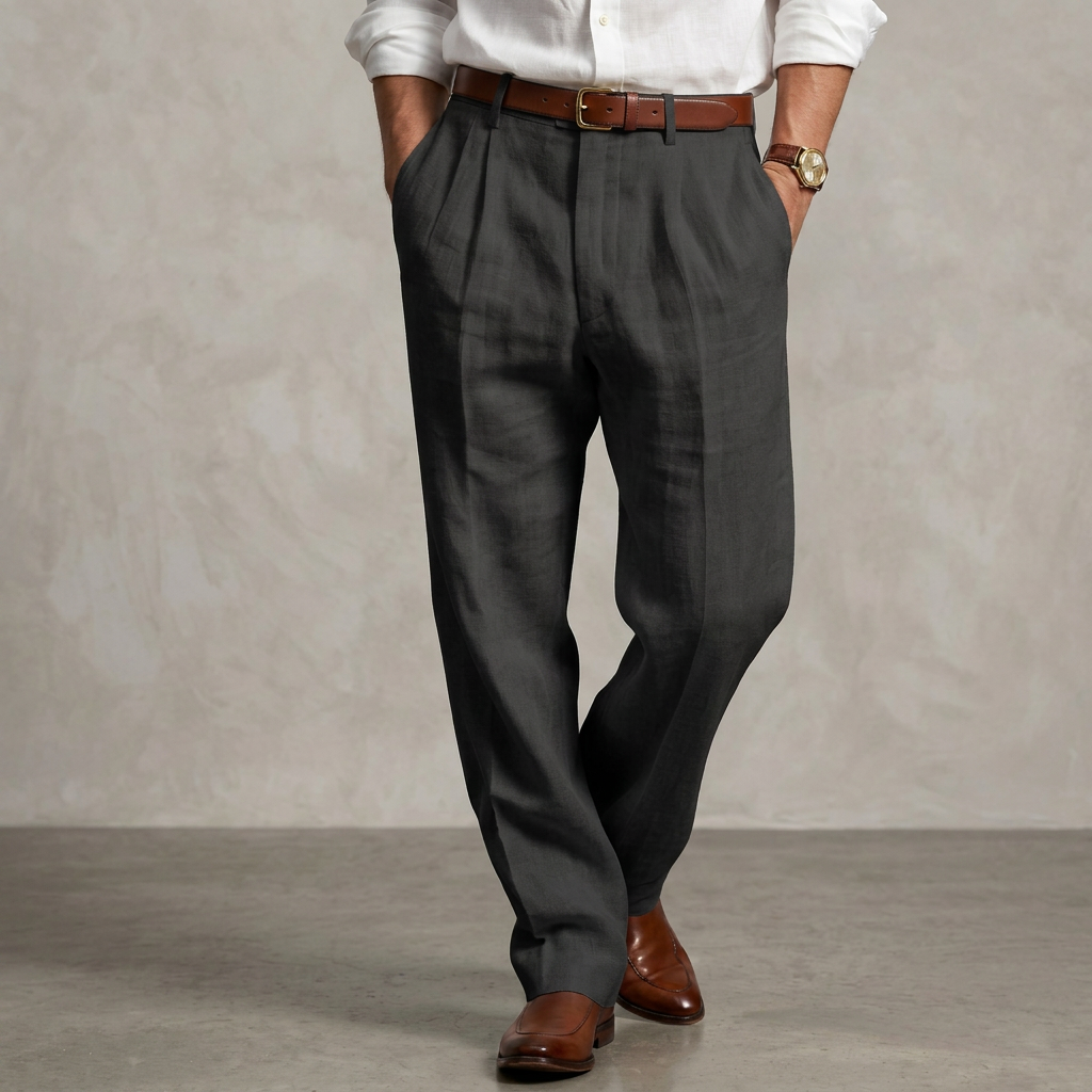 Herren Retro Anzughose mit weitem Bein – Klassisch-elegante Business-Hose