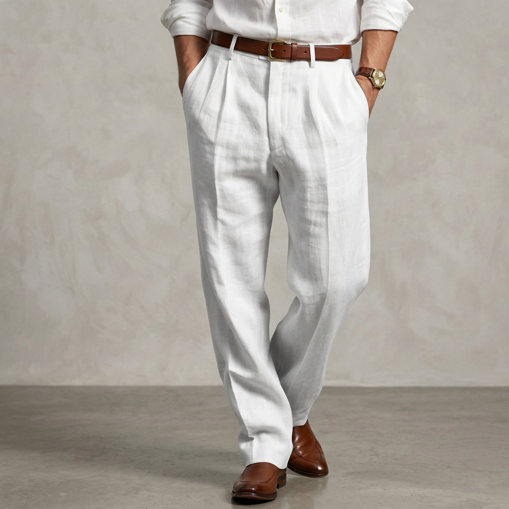 Herren Retro Anzughose mit weitem Bein – Klassisch-elegante Business-Hose