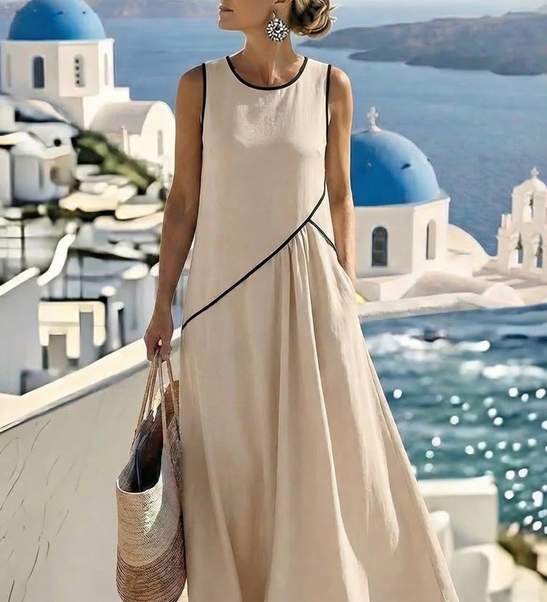 Lotte™ ストライプ夏ドレス