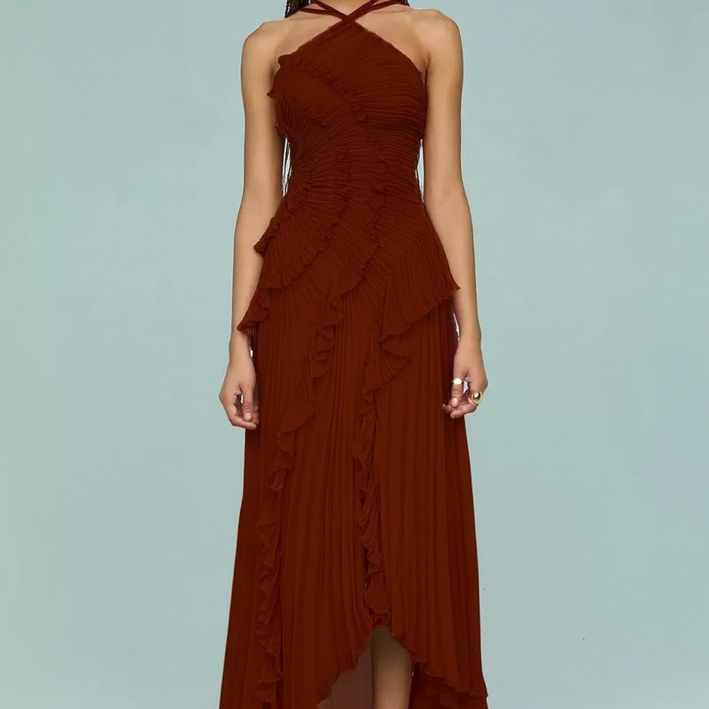 LIYANA | Spiral-Rüschenkleid