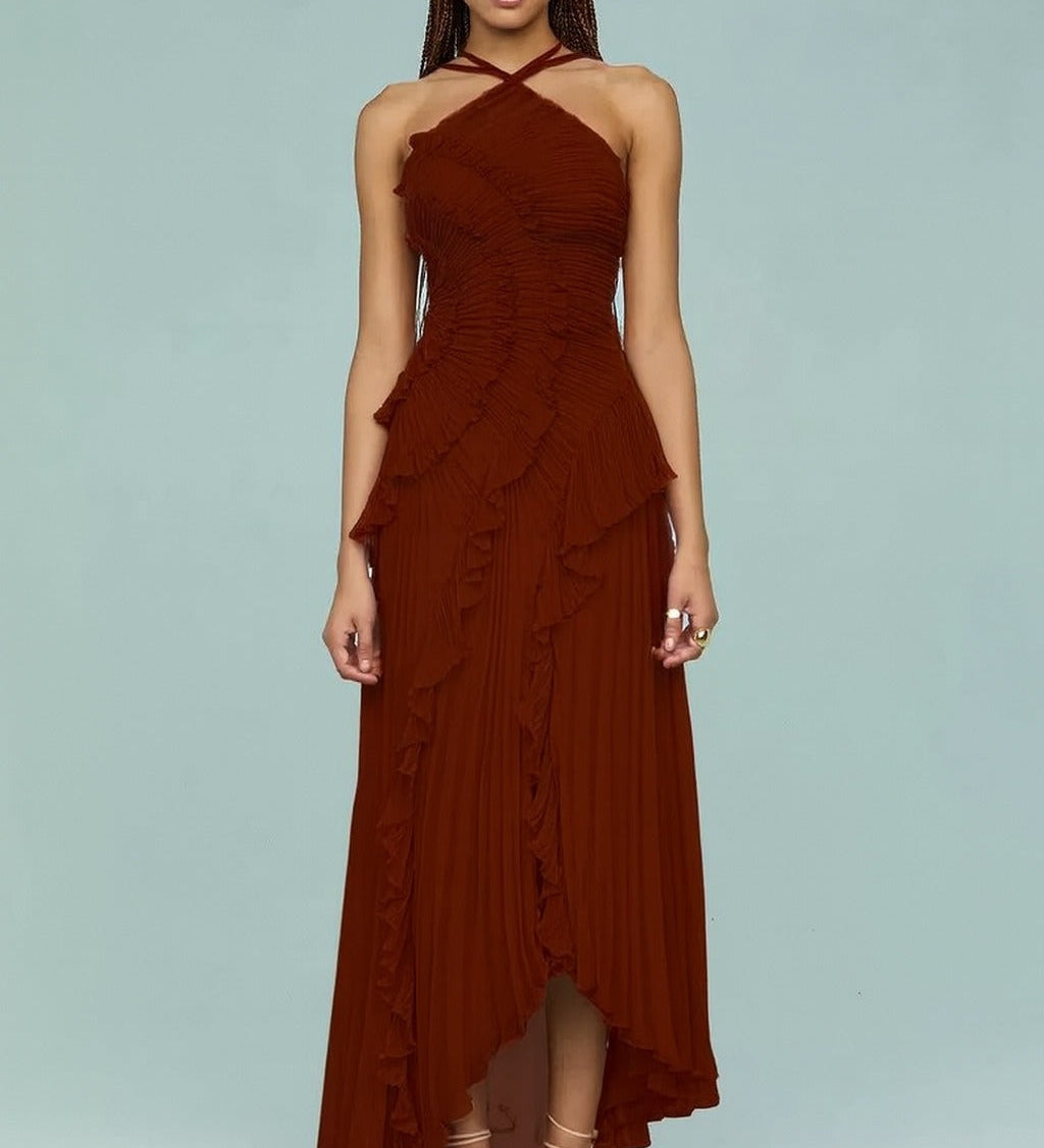 LIYANA | Spiral-Rüschenkleid