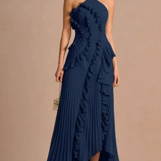 LIYANA | Spiral-Rüschenkleid