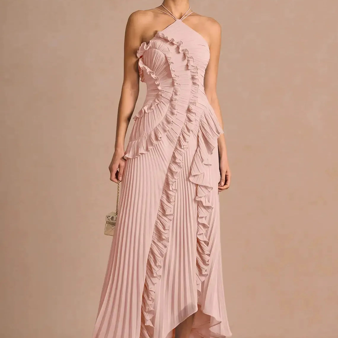 LIYANA | Spiral-Rüschenkleid