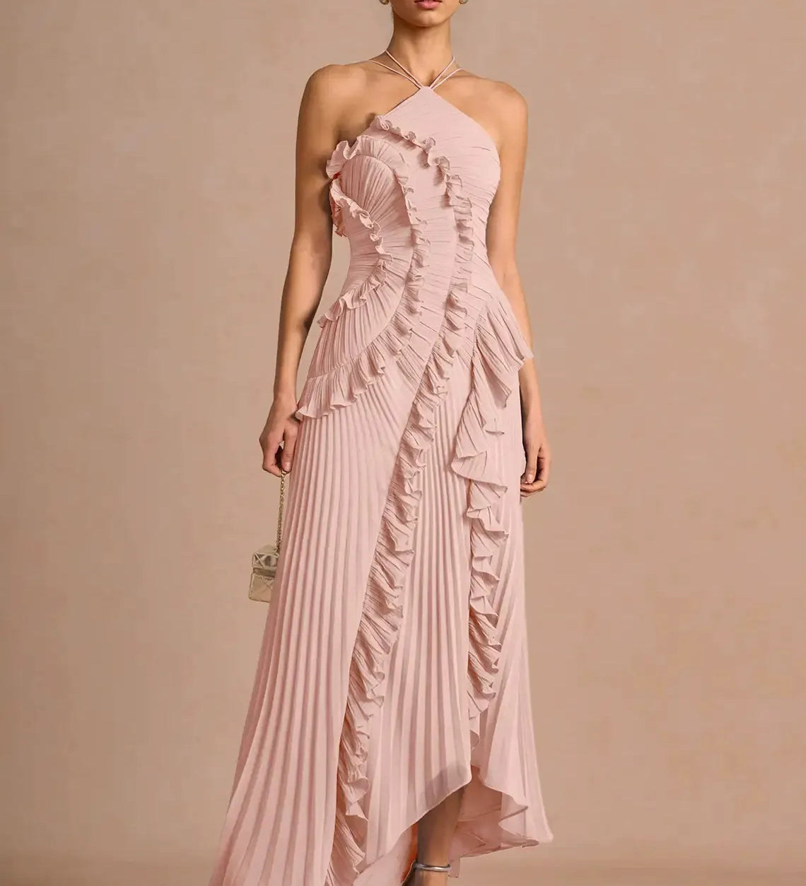 LIYANA | Spiral-Rüschenkleid