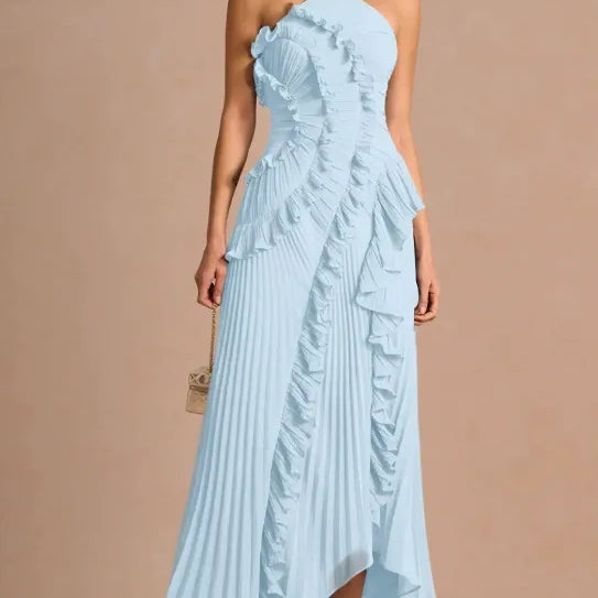 LIYANA | Spiral-Rüschenkleid