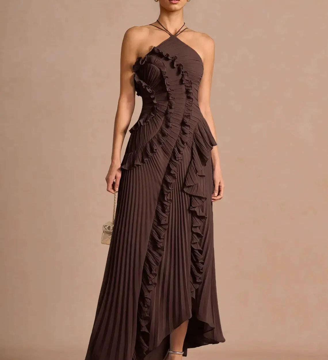 LIYANA | Spiral-Rüschenkleid