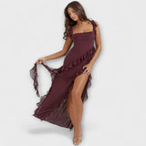 Lara - Stilvolles Maxikleid mit Schlitz