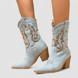 Callie | Bestickte Western-Stiefeletten