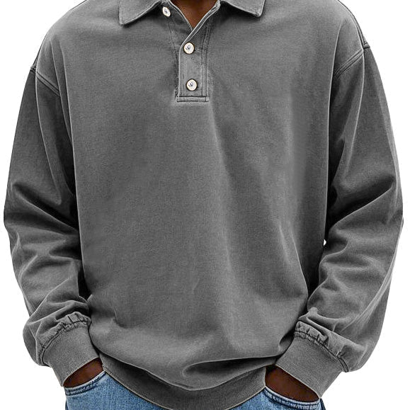 Lässiges langärmeliges Herren-Polo