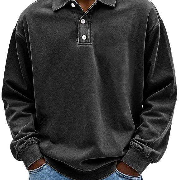 Lässiges langärmeliges Herren-Polo