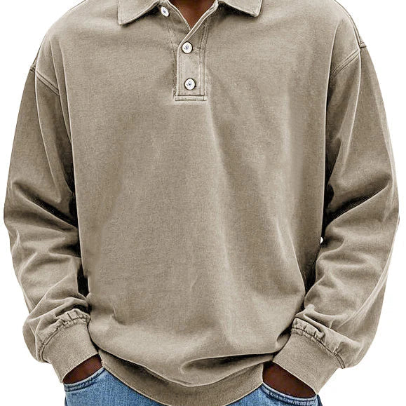 Lässiges langärmeliges Herren-Polo