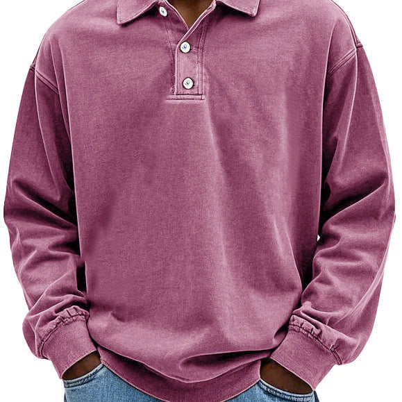 Lässiges langärmeliges Herren-Polo