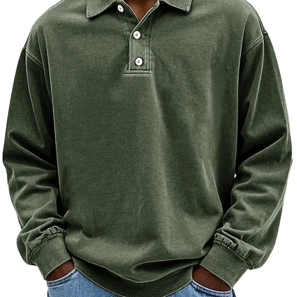Lässiges langärmeliges Herren-Polo