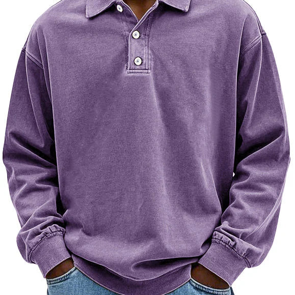 Lässiges langärmeliges Herren-Polo