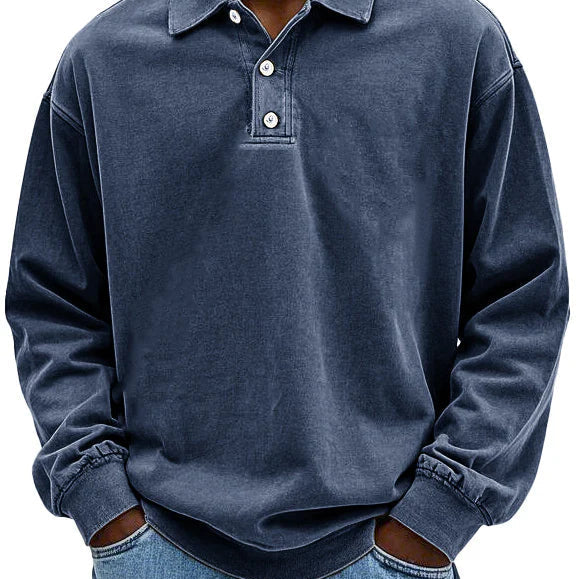 Lässiges langärmeliges Herren-Polo