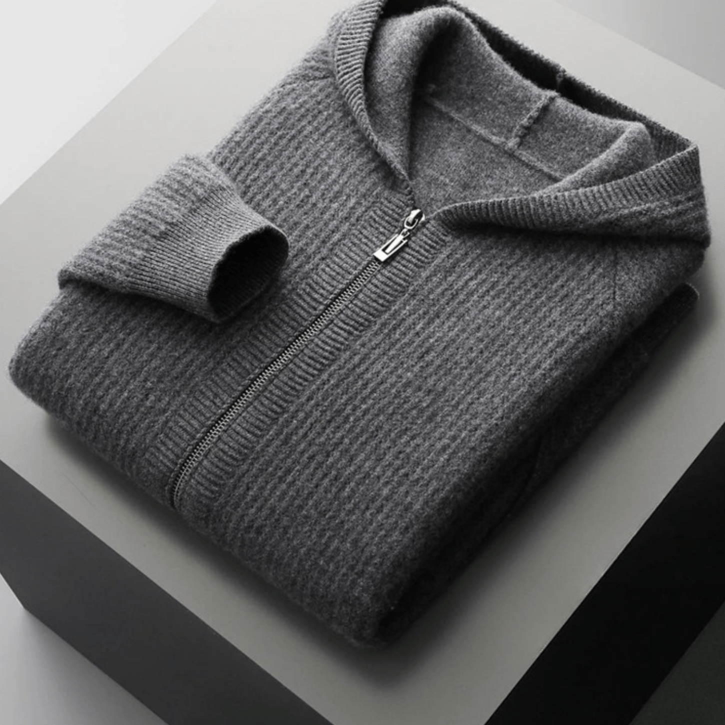 Merino Zip-Hoodie aus extra feiner Merinowolle