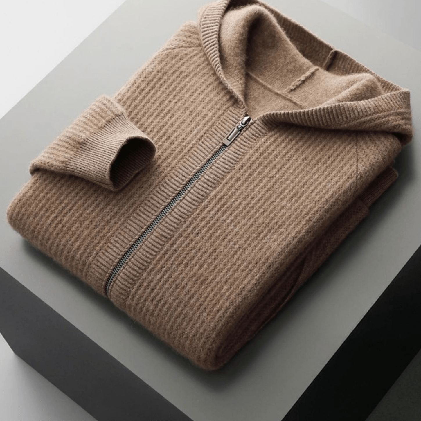 Merino Zip-Hoodie aus extra feiner Merinowolle
