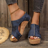 Emmie™ Genoppte Wedge-Sandalen