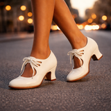 Talia™ Elegante Leder Schnür-Heels