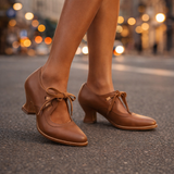 Talia™ Elegante Leder Schnür-Heels