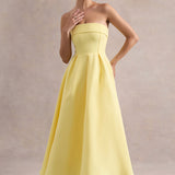 ANNE | Stilvolles Midi-Kleid mit Schulterfreiem Ausschnitt
