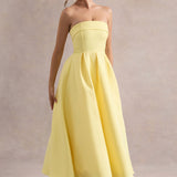 ANNE | Stilvolles Midi-Kleid mit Schulterfreiem Ausschnitt